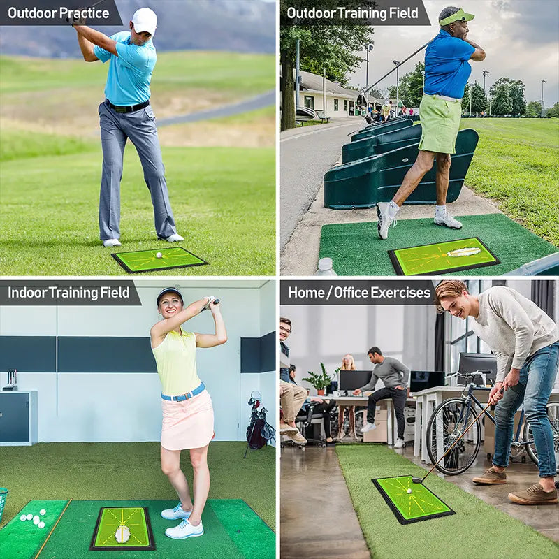 Golf Practice Mat, 17"X12" Sports Mat with Swing Path Feedback Detection, Indoor/Outdoor Training for Chipping & Driving, Golf Accessories by Summerwi, Practice Golf Mats