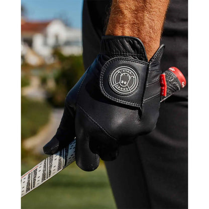 GHOSTGOLF Solid Color Golf Glove - Premium Soft AAA Cabretta Leather, Nonslip, Lightweight, Breathable, Quick-Dry, with Signature Pull Tab, Golf Equipment for Adult Golfers, Gloves