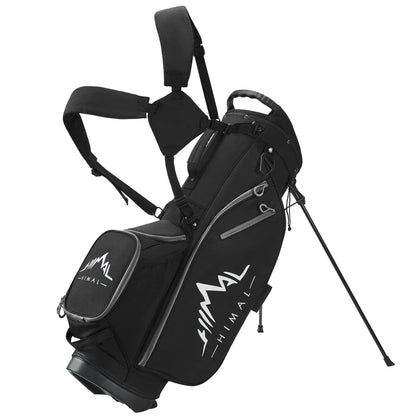 Gohimal 14-Way Stand-Up Portable Lightweight Polyester Golf Club Bag with Stand, Adjustable Straps, Rain-Ready Hood - Durable Functional Golf Equipment for Men & Women