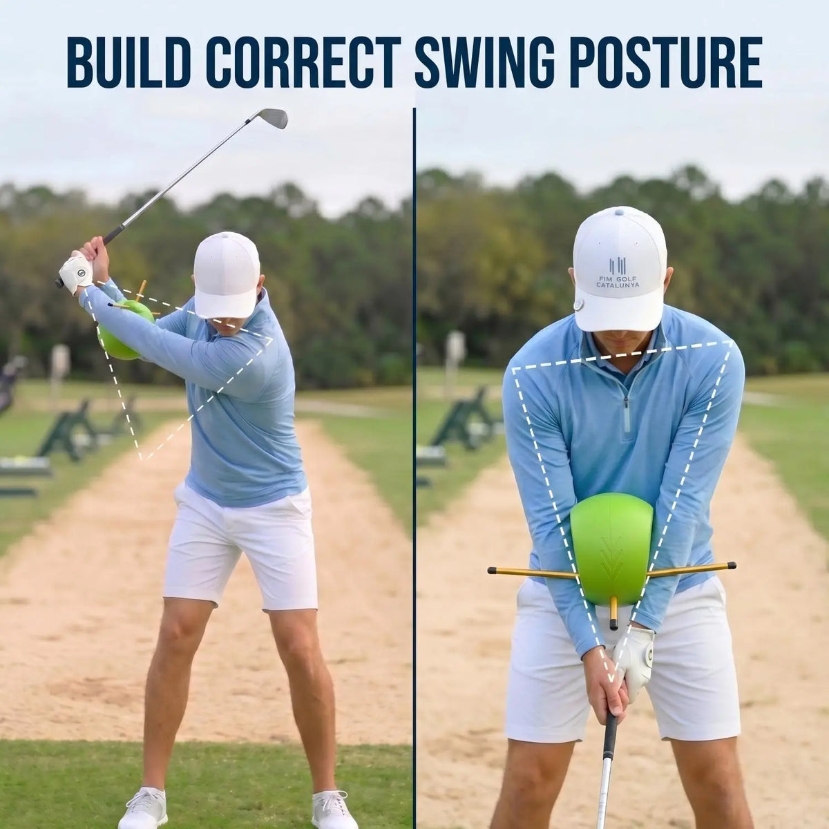 Golf Swing Trainer Ball, Arm Connection Training Aid for Better Posture, Swing Control & Consistency, Golf Practice Tool for Men & Women