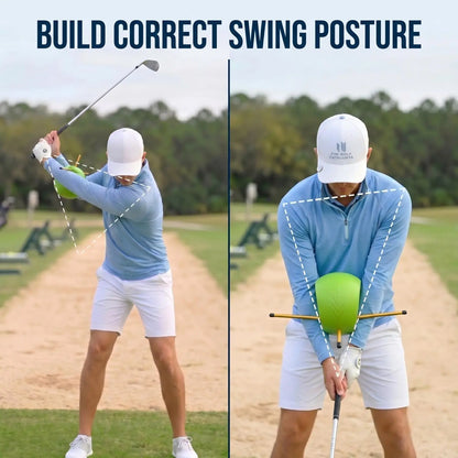 Golf Swing Trainer Ball, Arm Connection Training Aid for Better Posture, Swing Control & Consistency, Golf Practice Tool for Men & Women