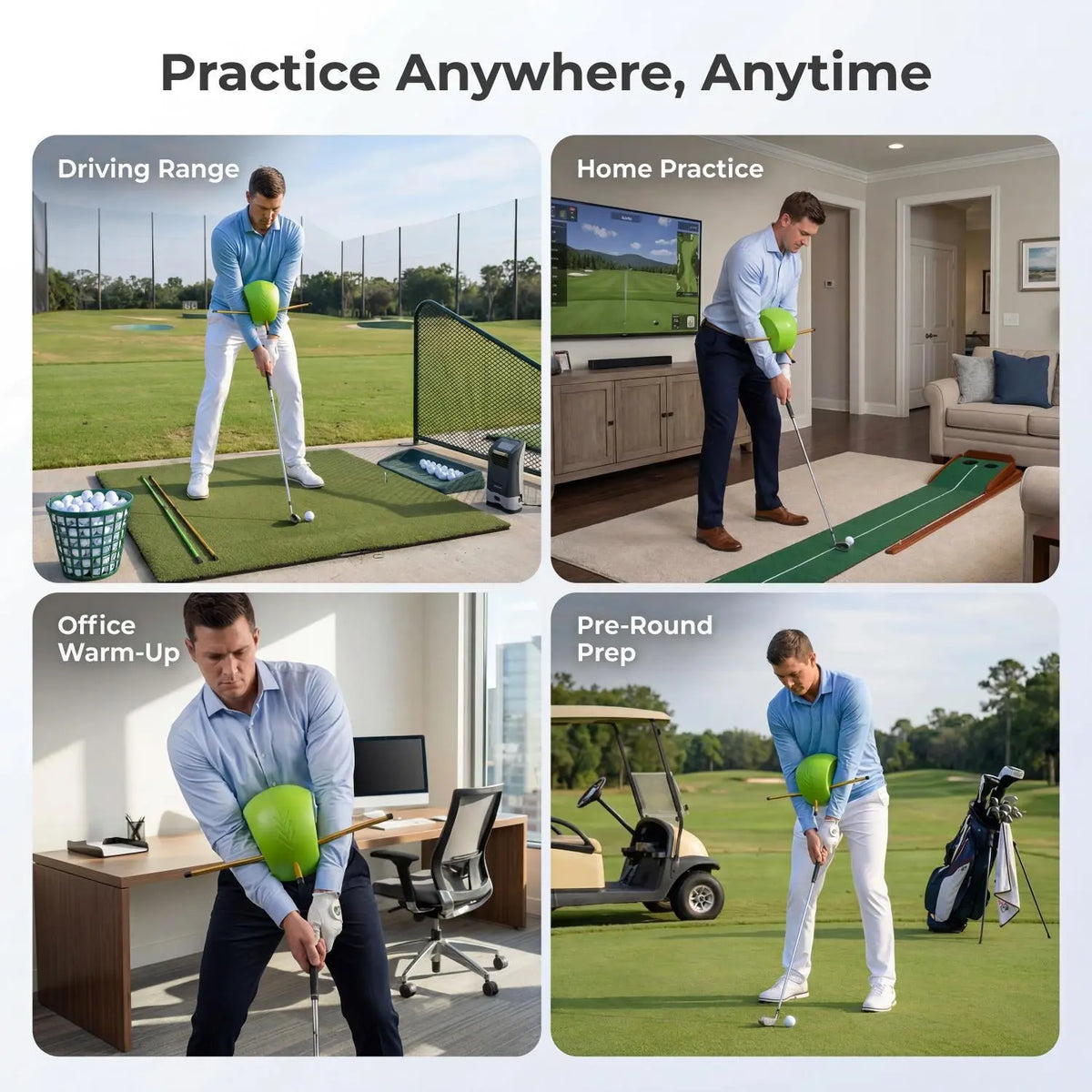 Golf Swing Trainer Ball, Arm Connection Training Aid for Better Posture, Swing Control & Consistency, Golf Practice Tool for Men & Women