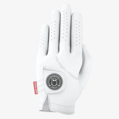 GHOSTGOLF Solid Color Golf Glove - Premium Soft AAA Cabretta Leather, Nonslip, Lightweight, Breathable, Quick-Dry, with Signature Pull Tab, Golf Equipment for Adult Golfers, Gloves
