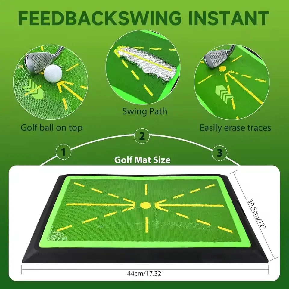 Golf Practice Mat, 17"X12" Sports Mat with Swing Path Feedback Detection, Indoor/Outdoor Training for Chipping & Driving, Golf Accessories by Summerwi, Practice Golf Mats