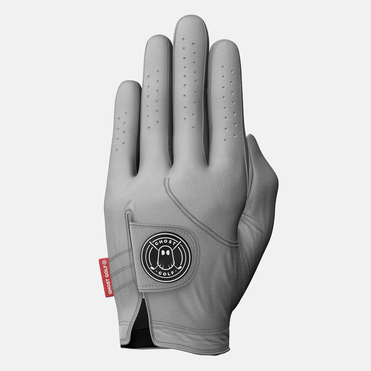 GHOSTGOLF Solid Color Golf Glove - Premium Soft AAA Cabretta Leather, Nonslip, Lightweight, Breathable, Quick-Dry, with Signature Pull Tab, Golf Equipment for Adult Golfers, Gloves