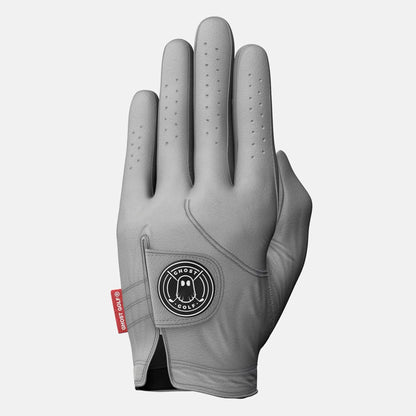GHOSTGOLF Solid Color Golf Glove - Premium Soft AAA Cabretta Leather, Nonslip, Lightweight, Breathable, Quick-Dry, with Signature Pull Tab, Golf Equipment for Adult Golfers, Gloves