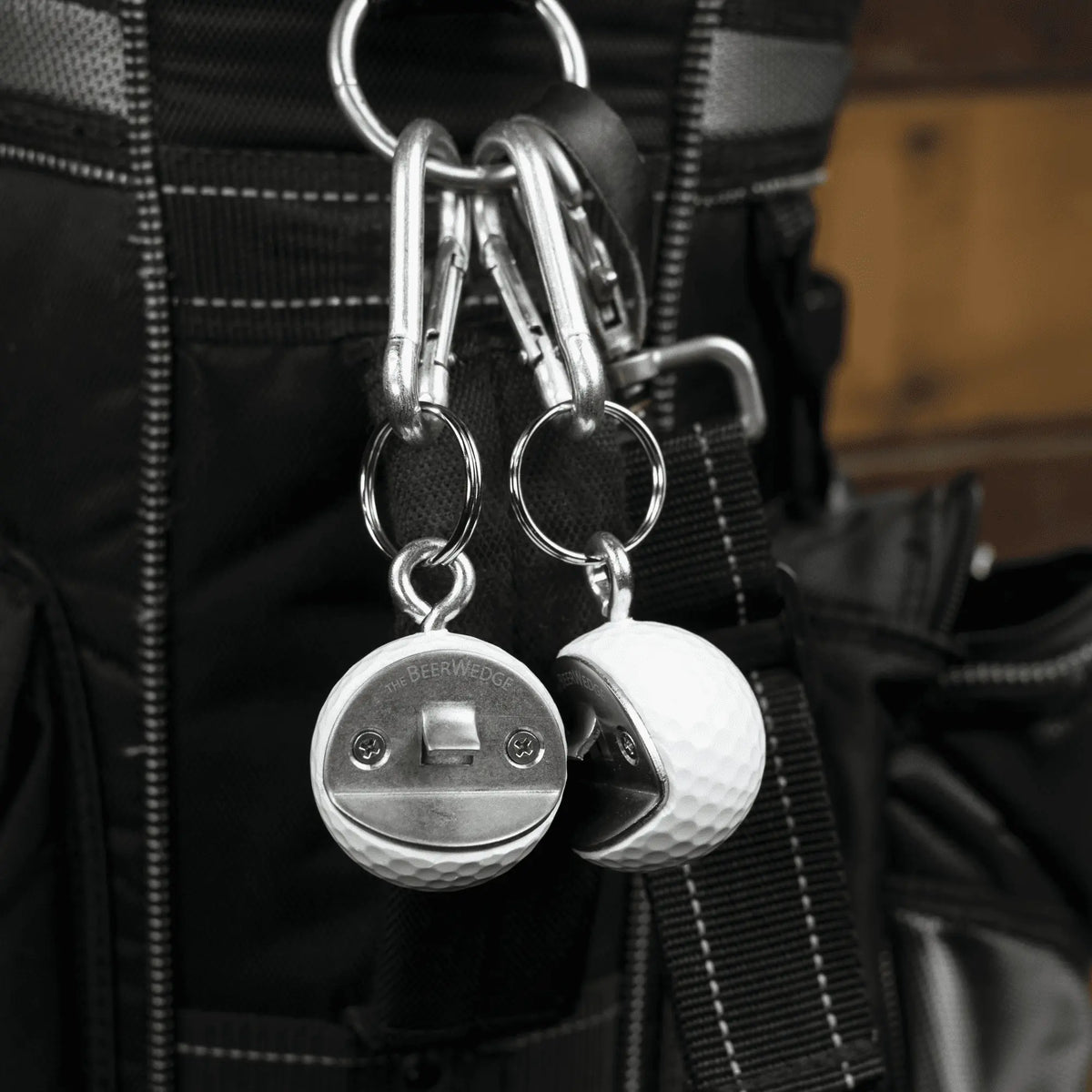 Titleist Golf Ball Bottle Opener Made from a REAL Golf Ball, Clips to Golf Bag or Makes a Good Keychain