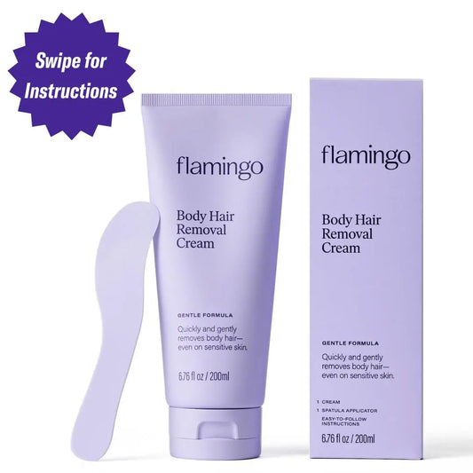 Flamingo 200Ml Body Hair Removal Cream, Designed for Sensitive Skin, Unisex Gentle Formula, Smooth Results Last up to 7 Days, Body Hair Remover for Women, Hispanic Heritage Month Pick